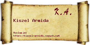 Kiszel Armida névjegykártya